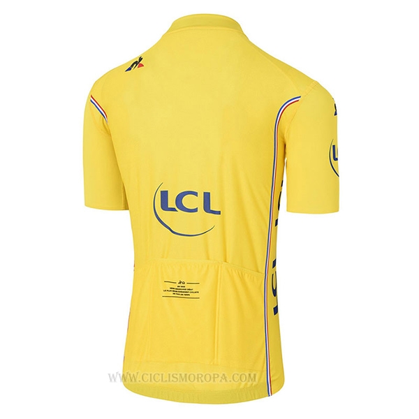 2017 Ropa Ciclismo Tour De France Amarillo Mangas Corta y Culotte Corto